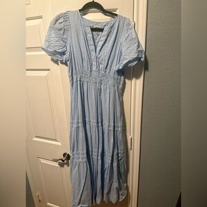 Light blue short sleeve maxi